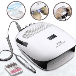 3 in 1 - Nail dust vacuum cleaner - UV lamp - nail drill