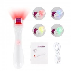 Electric micro needle with LED - titanium derma roller - anti-wrinkle - rejuvenating face / body massagerMassage