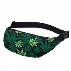 Weed fanny pack - green - white - unisexBags