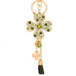 EASYA Love Clover Creative Gift Key Chain Alloy Rhinestone Key Chain Bag Pendant Women Handbag Charm