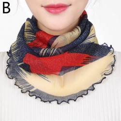 Neck collar scarf - women - silk - anti uv - maskScarves