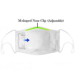 Gesichts-/Mundmaske mit Luftventil - mit Aktivkohle PM2.5 Filter - waschbar