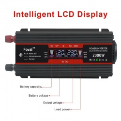 Inverter dc to ac - LCD-Anzeigeleistung - EU/ Universalausgang - Zigarette