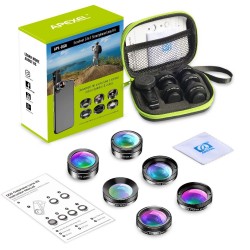 6 in 1 - universal phone camera lens - fisheye - wide angle - macro - CPL/Star ND32 filter - for SmartphonesLenses