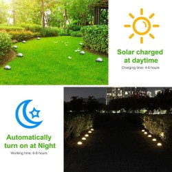4 Stück - solarbetriebene Lampen - 8 LED - wasserdichtes Gartenlicht
