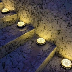 4 Stück - solarbetriebene Lampen - 8 LED - wasserdichtes Gartenlicht