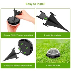 4 Stück - solarbetriebene Lampen - 8 LED - wasserdichtes Gartenlicht