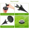 4 Stück - solarbetriebene Lampen - 8 LED - wasserdichtes Gartenlicht