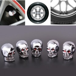 5 pieces - motorcycle / car / bike tire valve caps - skullWheel parts