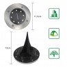 4 Stück - solarbetriebene Lampen - 8 LED - wasserdichtes Gartenlicht