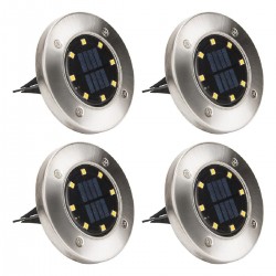 4 Stück - solarbetriebene Lampen - 8 LED - wasserdichtes Gartenlicht
