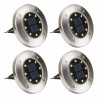 4 Stück - solarbetriebene Lampen - 8 LED - wasserdichtes Gartenlicht