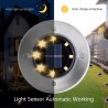 4 Stück - solarbetriebene Lampen - 8 LED - wasserdichtes Gartenlicht