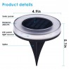 4 Stück - solarbetriebene Lampen - 8 LED - wasserdichtes Gartenlicht