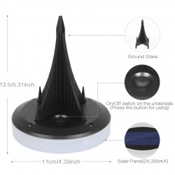 4 Stück - solarbetriebene Lampen - 8 LED - wasserdichtes Gartenlicht