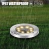 4 Stück - solarbetriebene Lampen - 8 LED - wasserdichtes Gartenlicht