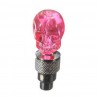 2 Stück - Auto / Motorrad / Fahrrad Reifen Ventilkappen - Neon LED Glühbirne - Totenkopf