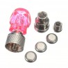 2 pieces - car / motorcycle / bike tire valve caps - neon LED light bulb - skullWheel parts