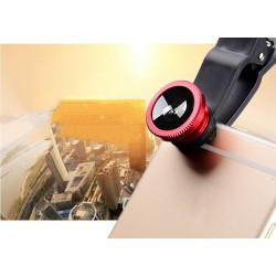 3 in 1 - fisheye - wide angle - macro - camera lens with clip for iPhone / SamsungLenses