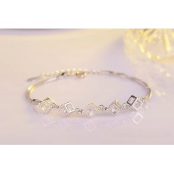 Elegantes Armband mit Würfeln - silber 925