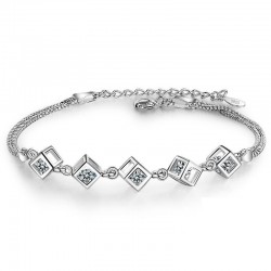 Elegant bracelet with cubes - silver 925Bracelets