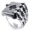 Claw holding poker cards - ring - metalRings