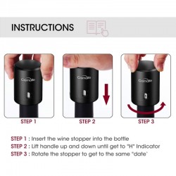 Vacuum wine bottle sealer - bottle stopper - champagneBar supply