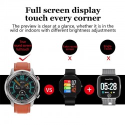 Smart Watch - Unisex - 1.3 inch - Full Touch Screen - Pedometer - Waterproof - Heart RateElectronics & Tools
