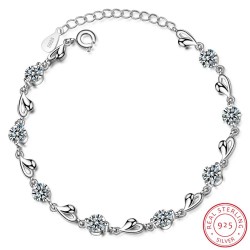 Armband mit Herz und Zirkonia - 925 Sterling Silber