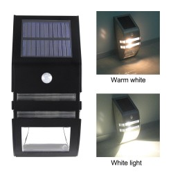 Solar LED Light - Outdoor - Motion Sensor - Stainless Steel - Black - WhiteSolar lighting