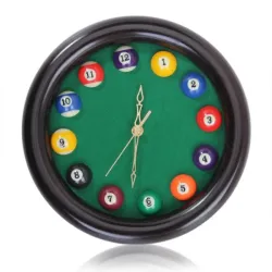 Billard - Pool Tischball - Wand Quarzuhr