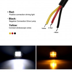 126W Car Light Assembly - 3000K - LED - Work Light Bar - Vehicles - Square - RoundLights & lighting