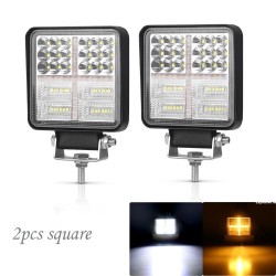 126W Car Light Assembly - 3000K - LED - Work Light Bar - Vehicles - Square - RoundLights & lighting