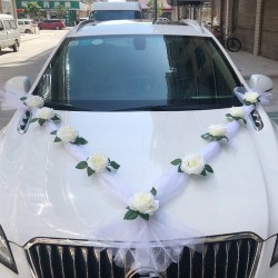 Rose - Künstliche Blume - Hochzeit Auto Dekoration - Braut Auto