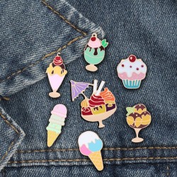 Ice cream - Cake - Cartoon - Enamel pin - Brooch