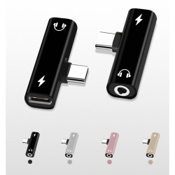 2 In 1 - Typ C - 3,5mm Jack - Kopfhörer Ladekonverter USB - Typ C Telefone