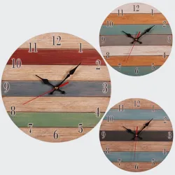 Retro Wanduhr - Vintage - Kunsthandwerk aus Holz