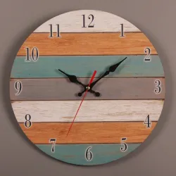 Retro Wanduhr - Vintage - Kunsthandwerk aus Holz