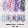 Mermaid Scale - Hexagon Glitter - Bling Filling - Resin Craft - 4pcsNails