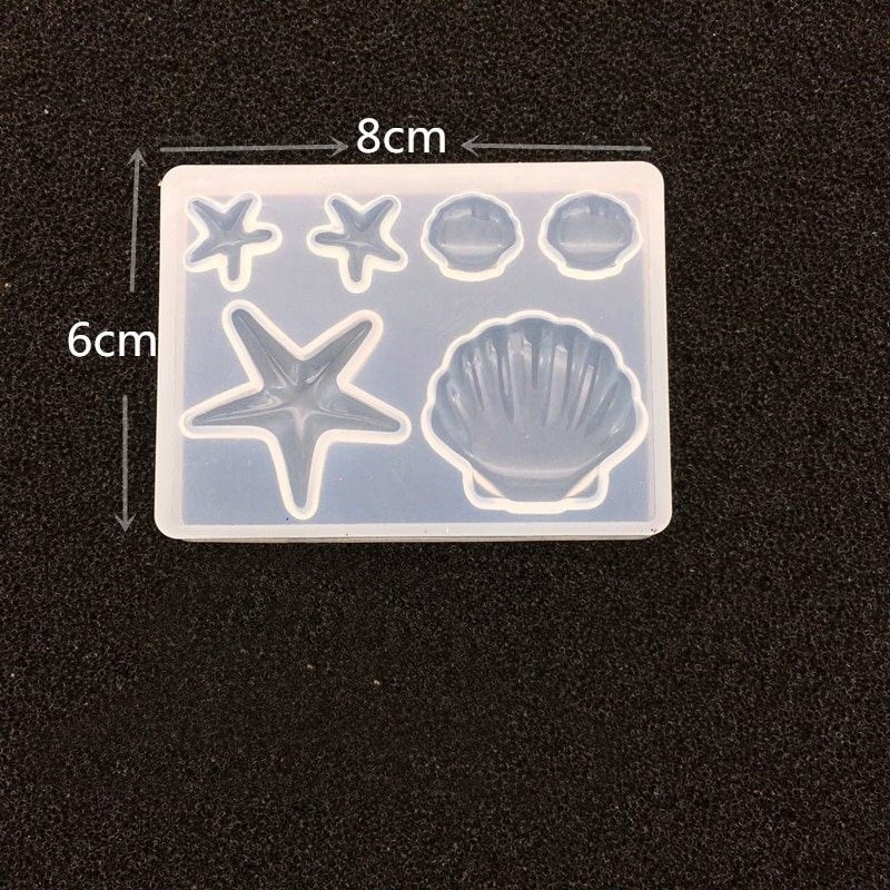 2 Set - Silikonguss - Harzformen - DIY - Seashells - Diamanten