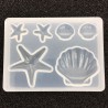 2 Set - Silikonguss - Harzformen - DIY - Seashells - Diamanten