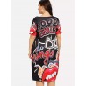 Große Größe - Lustiger Print - Sommerkleid - XL-5XL