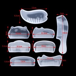 3D - Transparent - Silicone - Comb - Resin MoldsToys