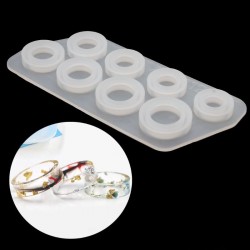 8Pcs - sortierte Größen Ring - Silikon Mold - Harz Schmuck