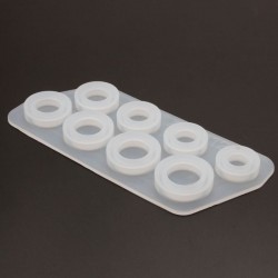 8Pcs - sortierte Größen Ring - Silikon Mold - Harz Schmuck