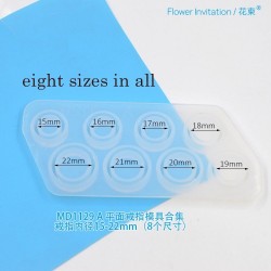 8Pcs - Assorted Sizes Ring - Silicone Mold - Resin JewelryToys