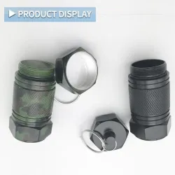 2Pcs - Metal Medicine Box - Pill Capsule - Waterproof - Outdoor - Key ringKeyrings