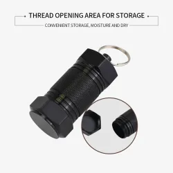 2Pcs - Metal Medicine Box - Pill Capsule - Waterproof - Outdoor - Key ringKeyrings