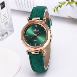 Women - Leather - Watch - Luxury - Quartz - Crystal - Wristwatch