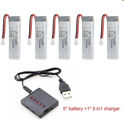 JJRC - 3.7V - 500mAh - Li-Polymer Batterie - Ladegerät - JJRC H37 JXD 523 - Batterie